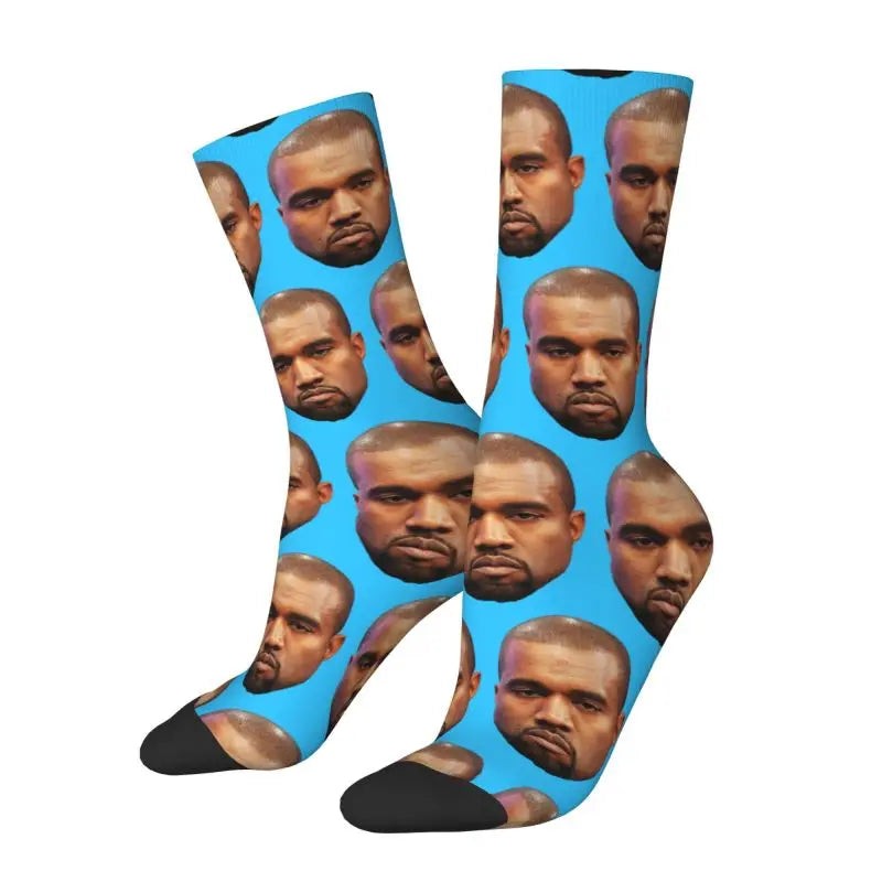Ye Old Socks — Kanye West Face-Print Crew Socks