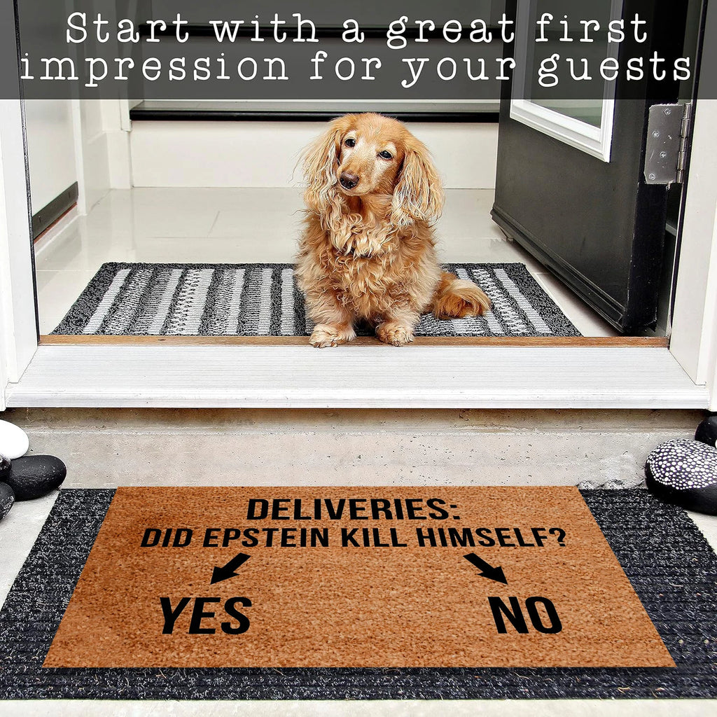 The Doorstep Debate — Epstein Yes / No Doormat