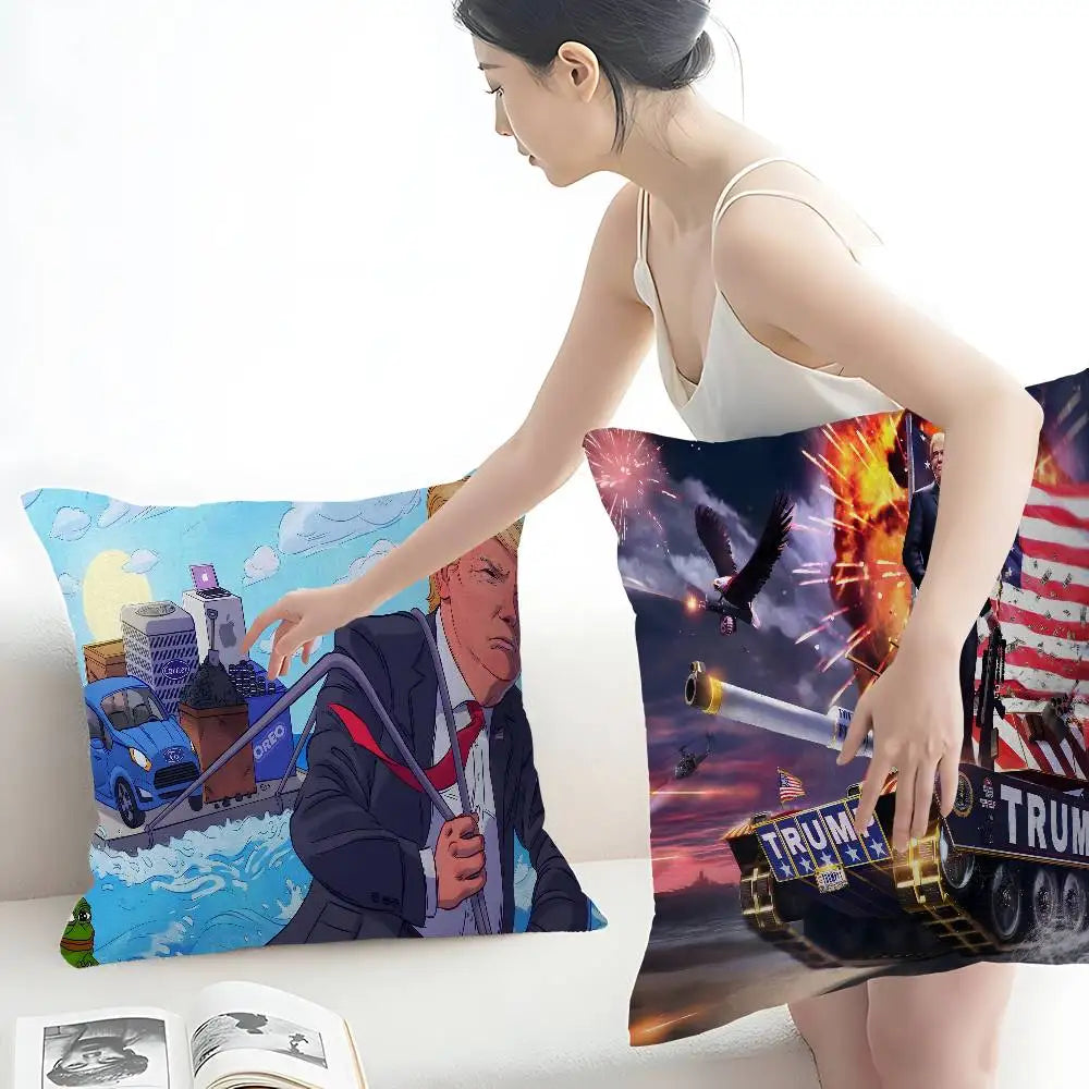 The Commander in Cushion — Trump Pillow Cover