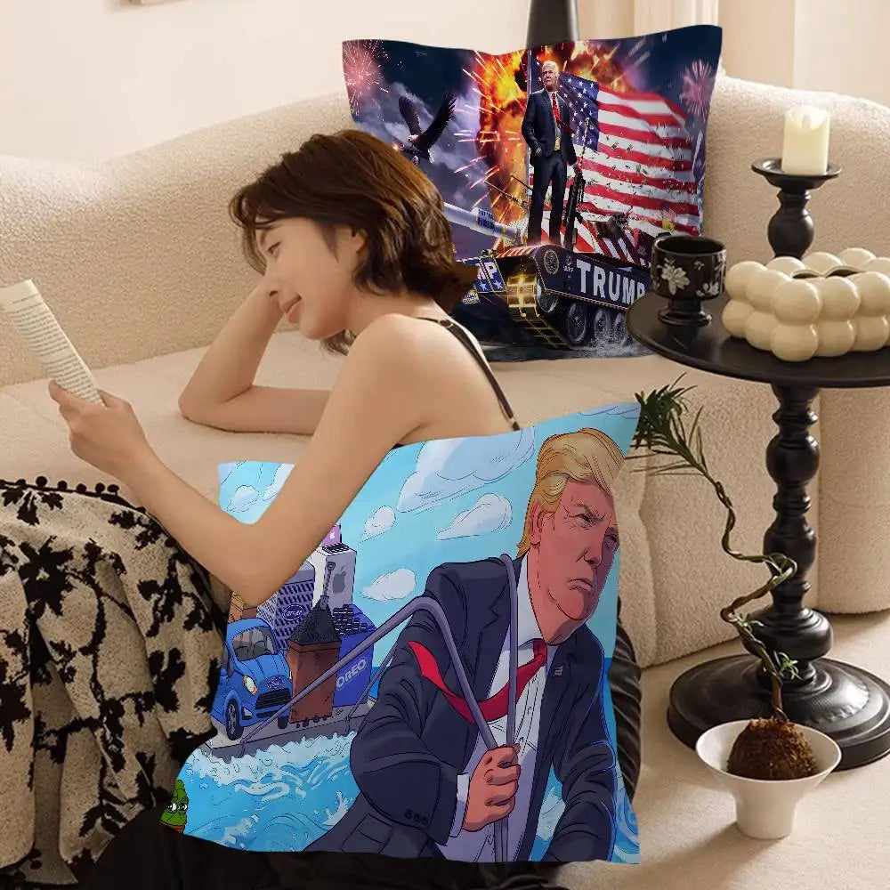 The Commander in Cushion — Trump Pillow Cover