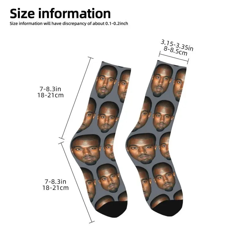 Ye Old Socks — Kanye West Face-Print Crew Socks