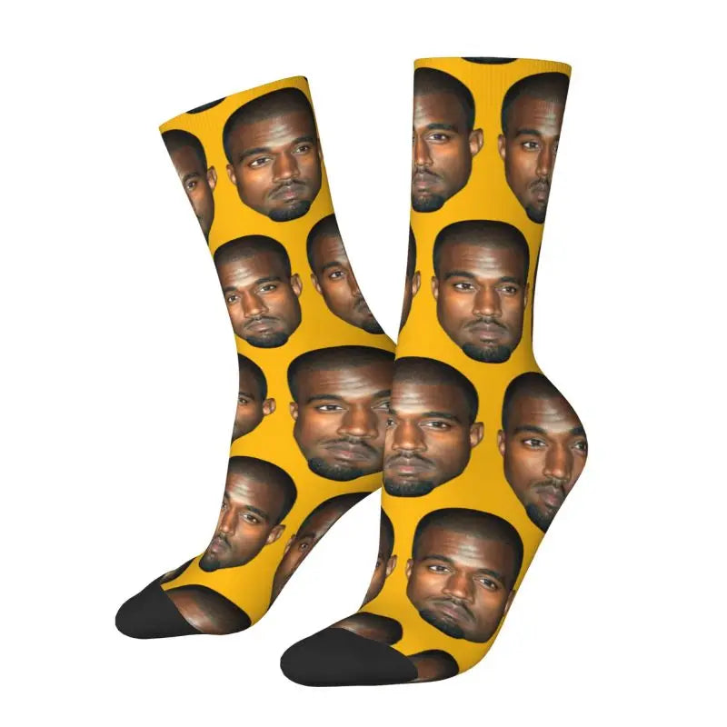 Ye Old Socks — Kanye West Face-Print Crew Socks