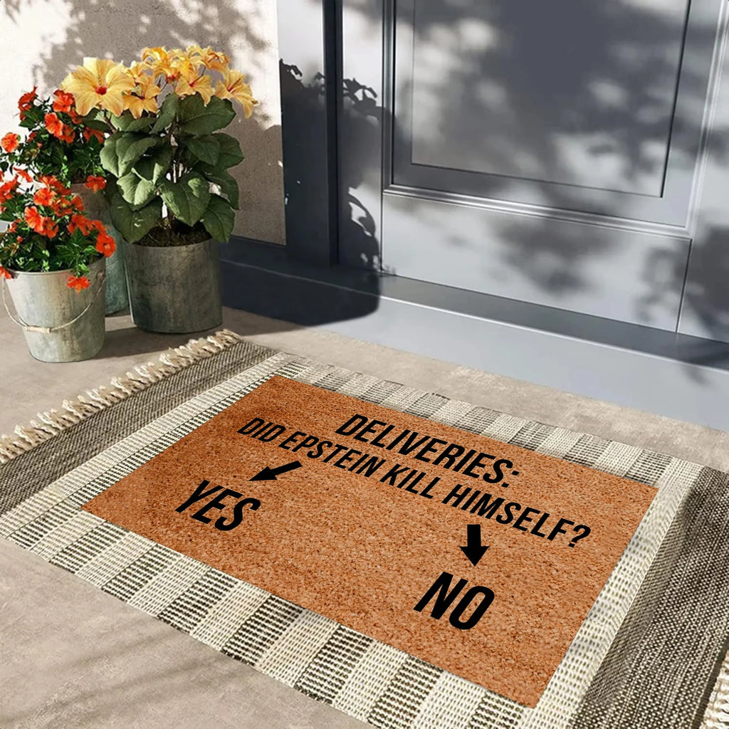 The Doorstep Debate — Epstein Yes / No Doormat