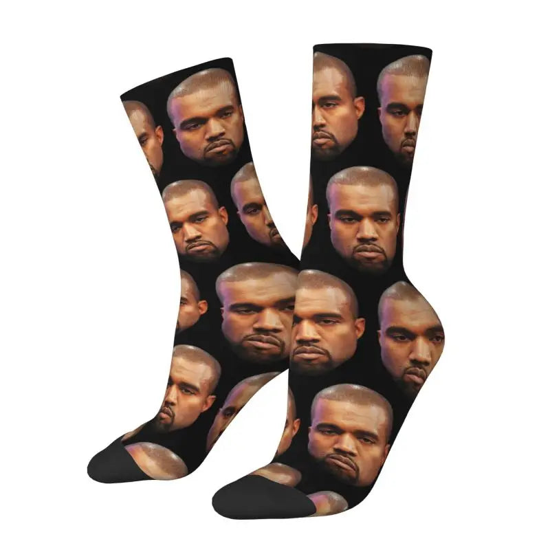Ye Old Socks — Kanye West Face-Print Crew Socks