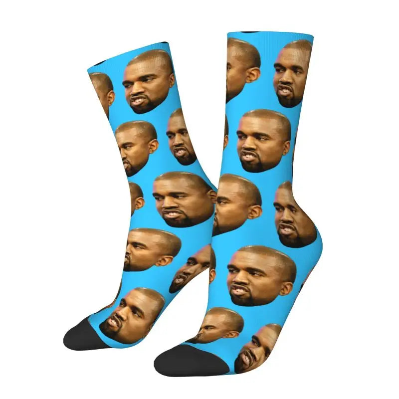 Ye Old Socks — Kanye West Face-Print Crew Socks