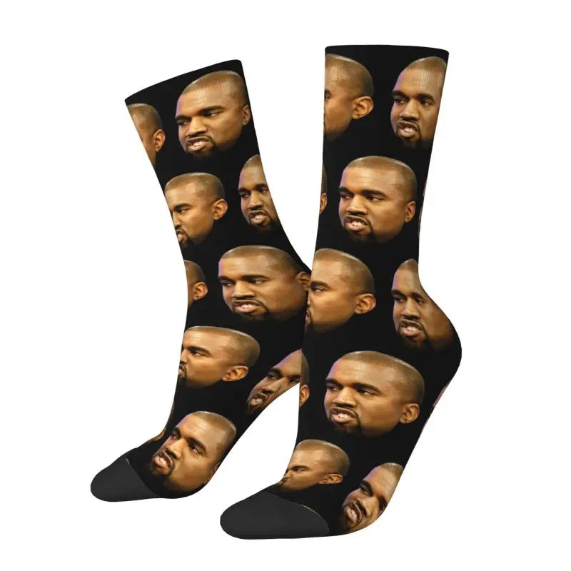Ye Old Socks — Kanye West Face-Print Crew Socks
