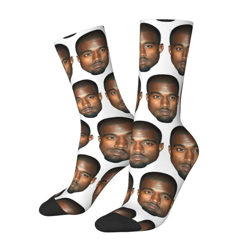 Ye Old Socks — Kanye West Face-Print Crew Socks