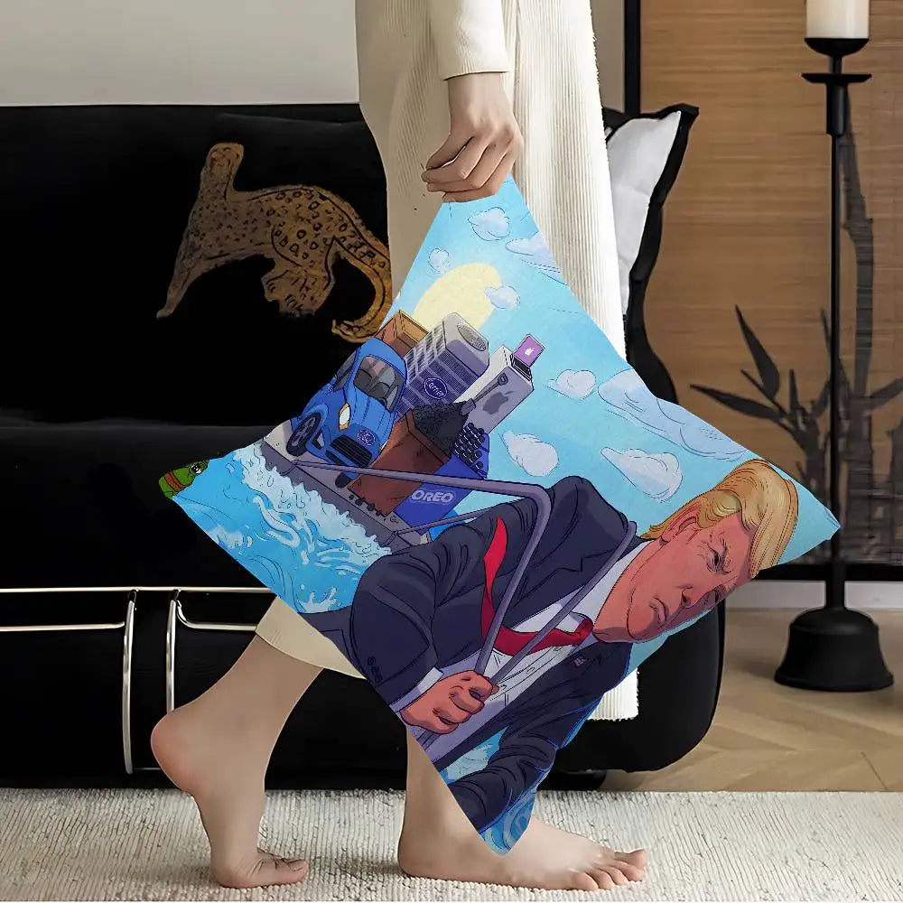 The Commander in Cushion — Trump Pillow Cover