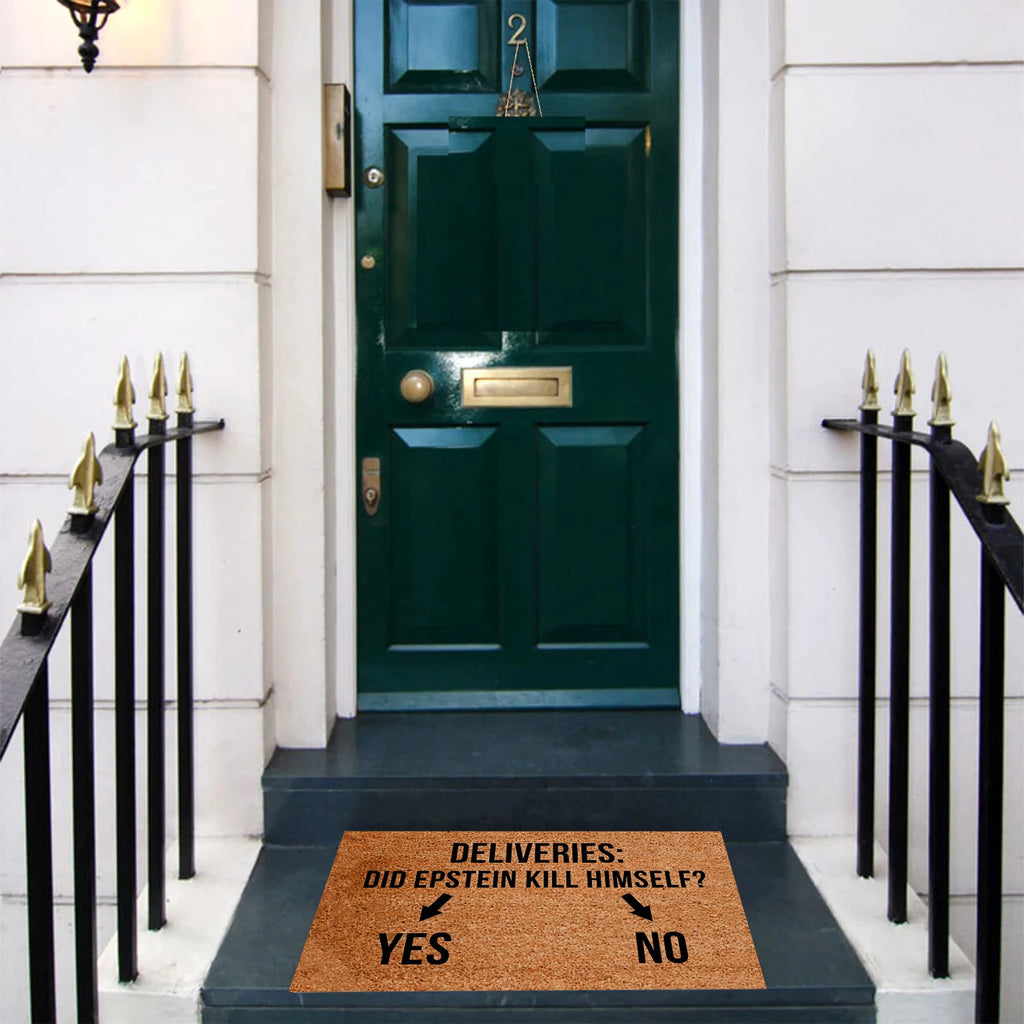 The Doorstep Debate — Epstein Yes / No Doormat