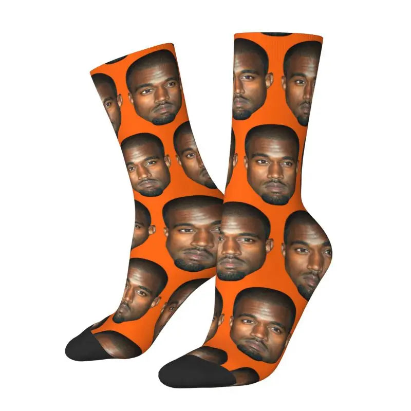Ye Old Socks — Kanye West Face-Print Crew Socks