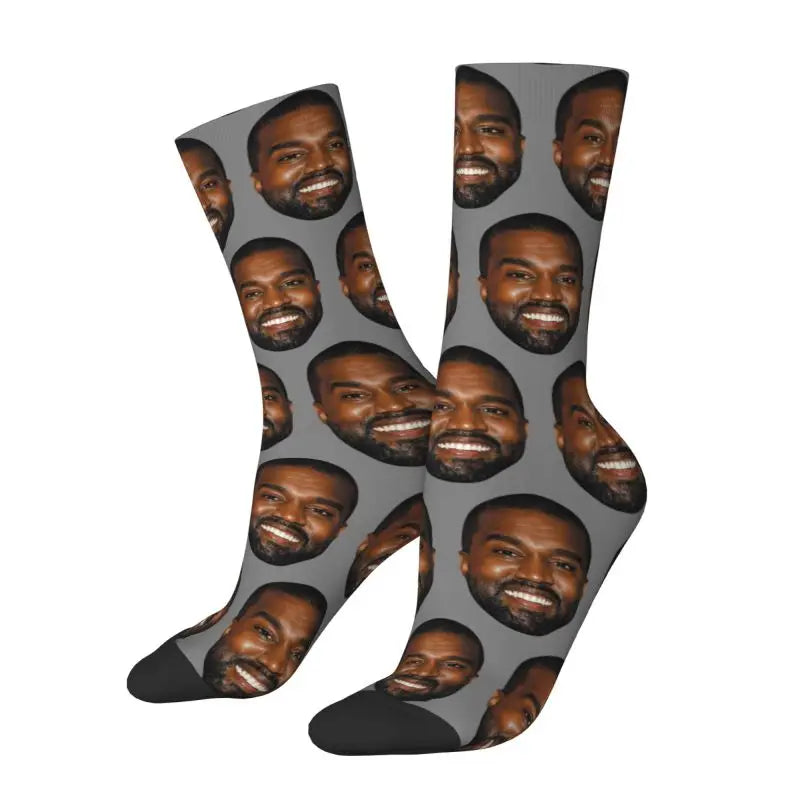 Ye Old Socks — Kanye West Face-Print Crew Socks