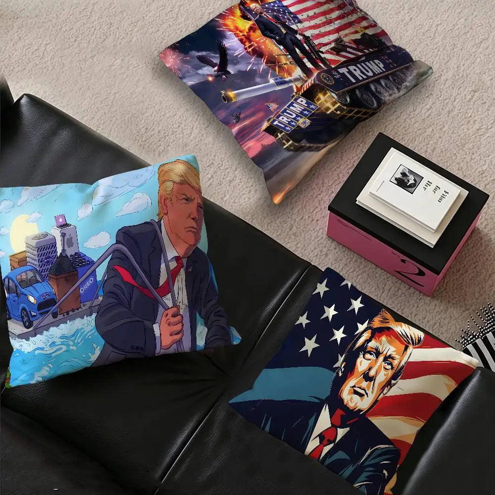 The Commander in Cushion — Trump Pillow Cover