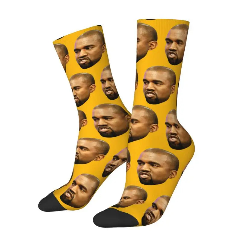 Ye Old Socks — Kanye West Face-Print Crew Socks