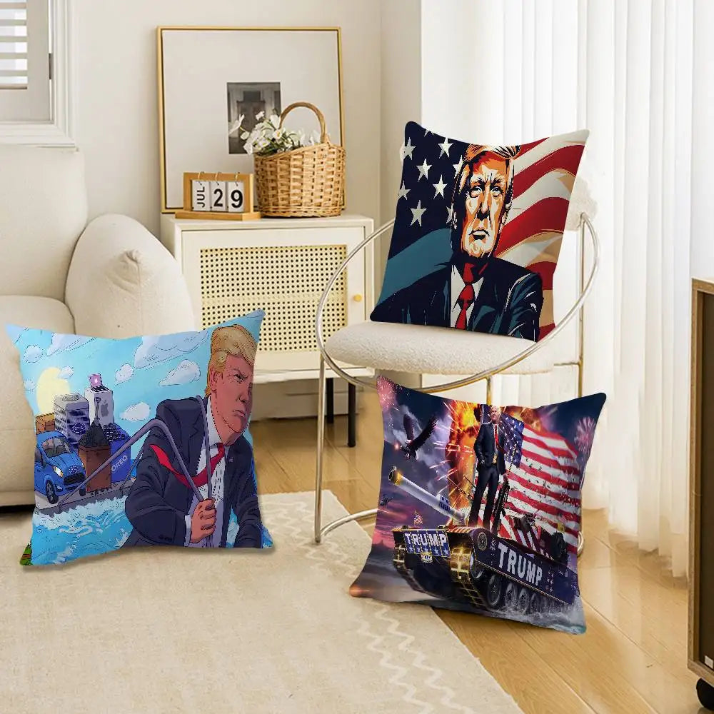 The Commander in Cushion — Trump Pillow Cover