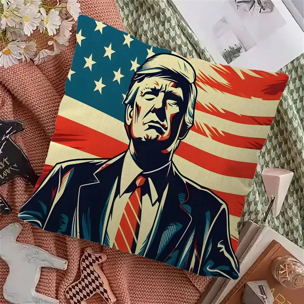 The Commander in Cushion — Trump Pillow Cover