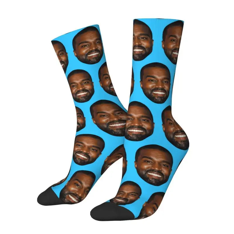 Ye Old Socks — Kanye West Face-Print Crew Socks