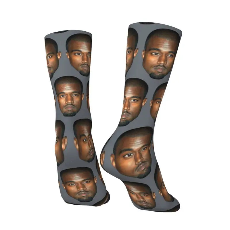 Ye Old Socks — Kanye West Face-Print Crew Socks