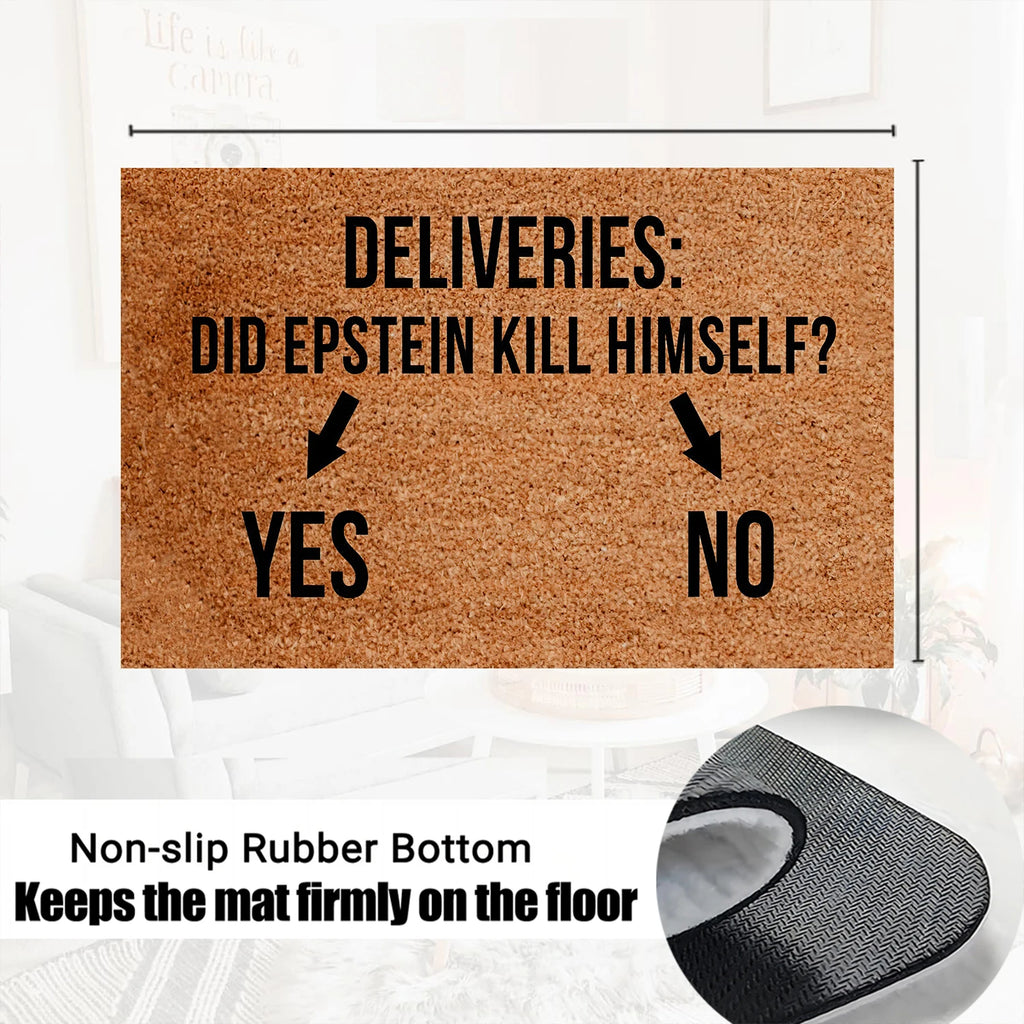 The Doorstep Debate — Epstein Yes / No Doormat