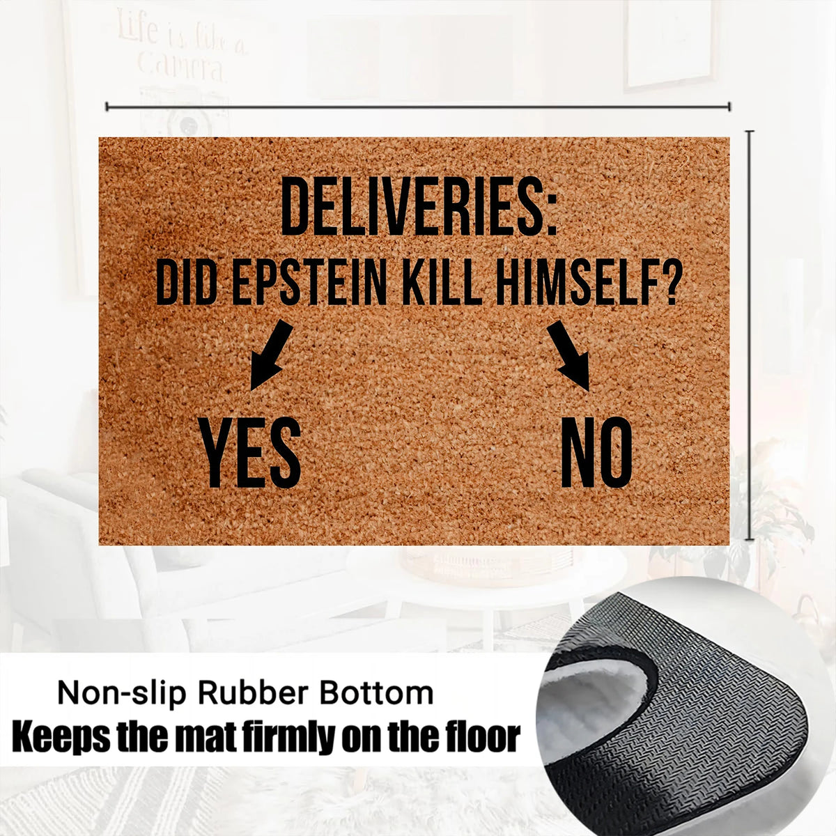The Doorstep Debate — Epstein Yes / No Doormat