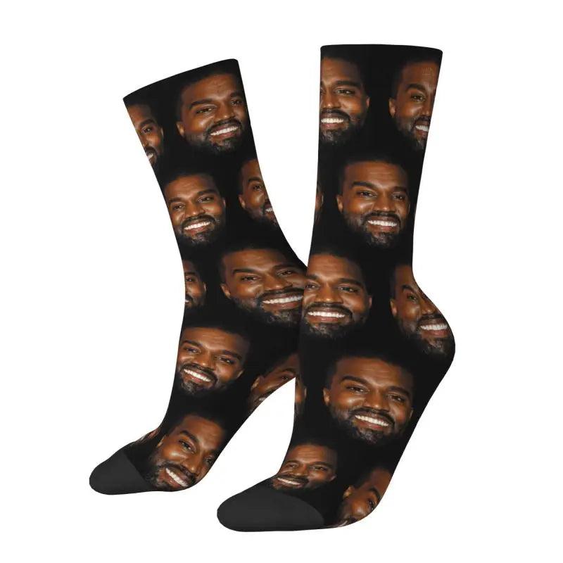 Ye Old Socks — Kanye West Face-Print Crew Socks