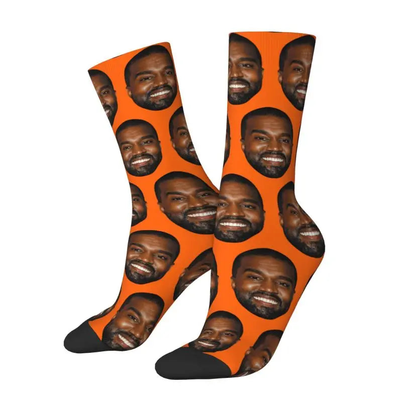 Ye Old Socks — Kanye West Face-Print Crew Socks