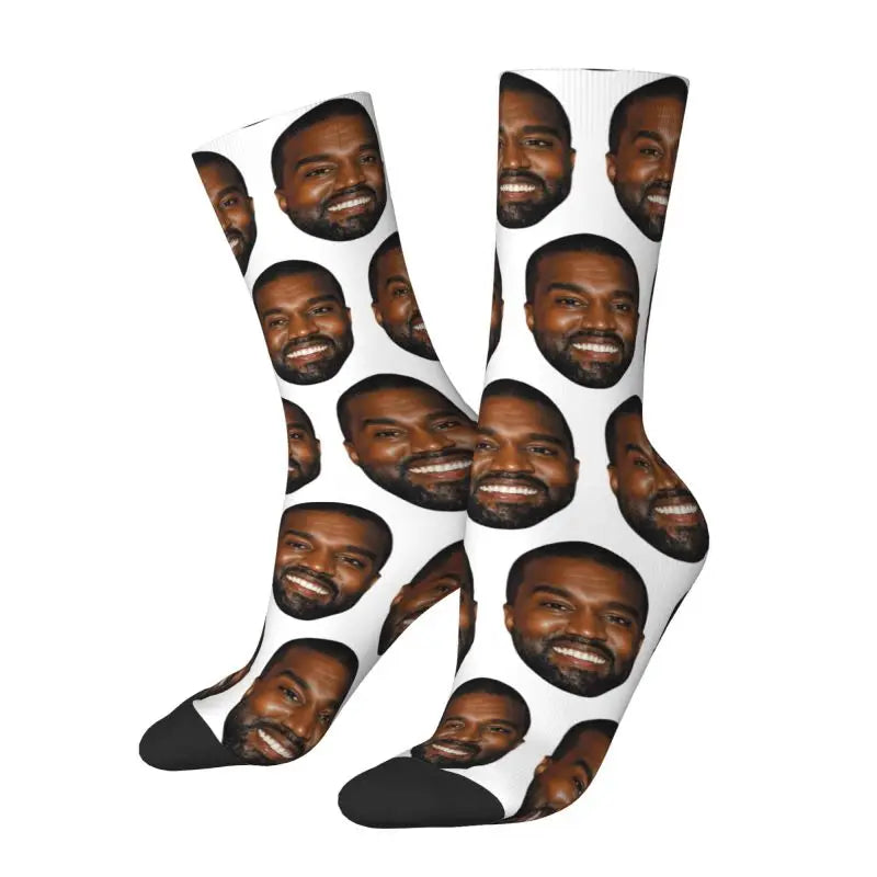 Ye Old Socks — Kanye West Face-Print Crew Socks