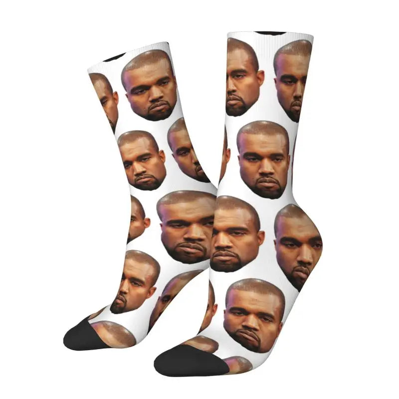 Ye Old Socks — Kanye West Face-Print Crew Socks