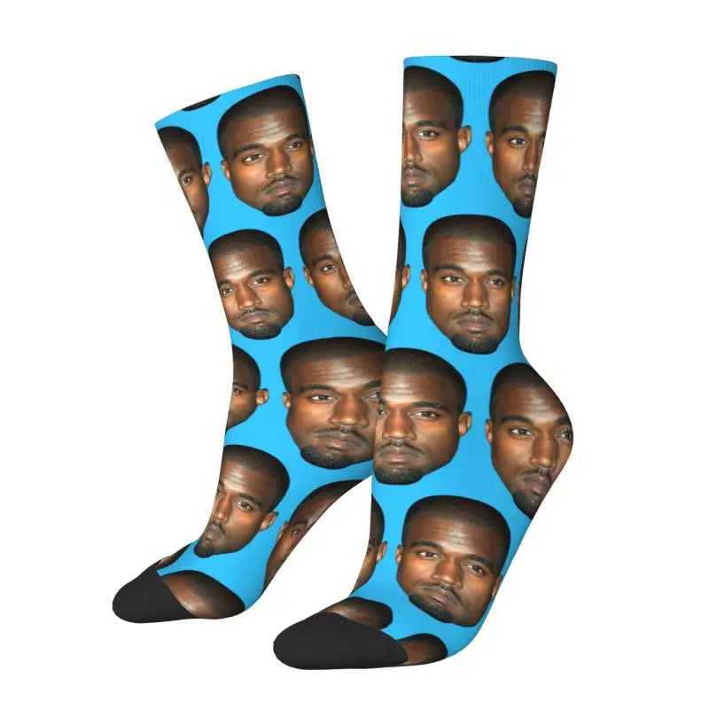 Ye Old Socks — Kanye West Face-Print Crew Socks
