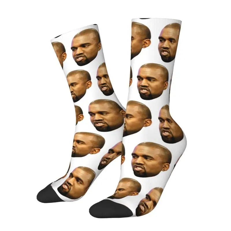 Ye Old Socks — Kanye West Face-Print Crew Socks